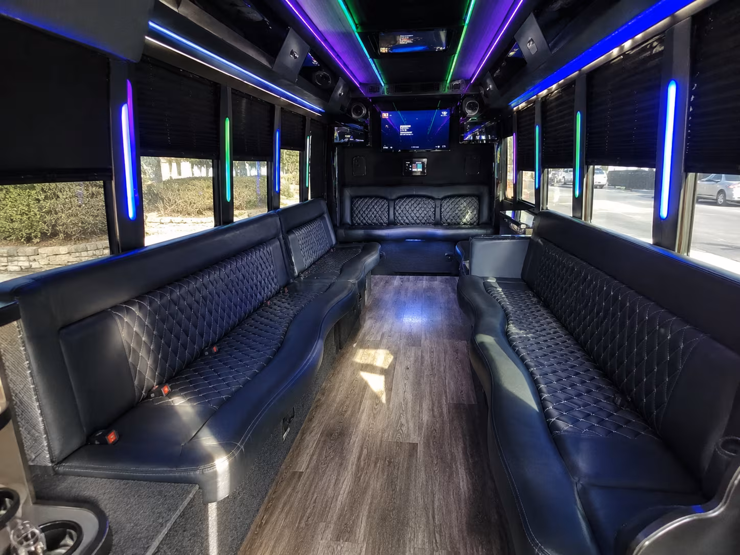 st petersburg 15 passenger party bus interior