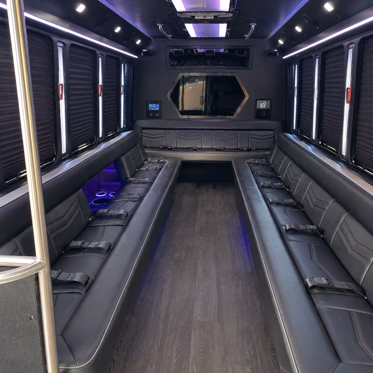 st petersburg 18 passenger party bus interior
