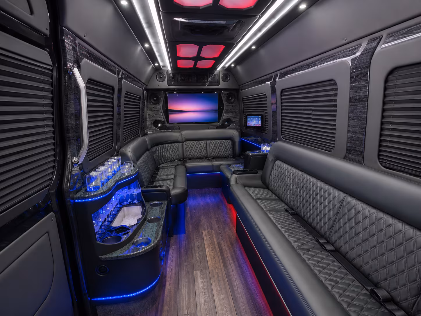 st petersburg 40 passenger party bus inside