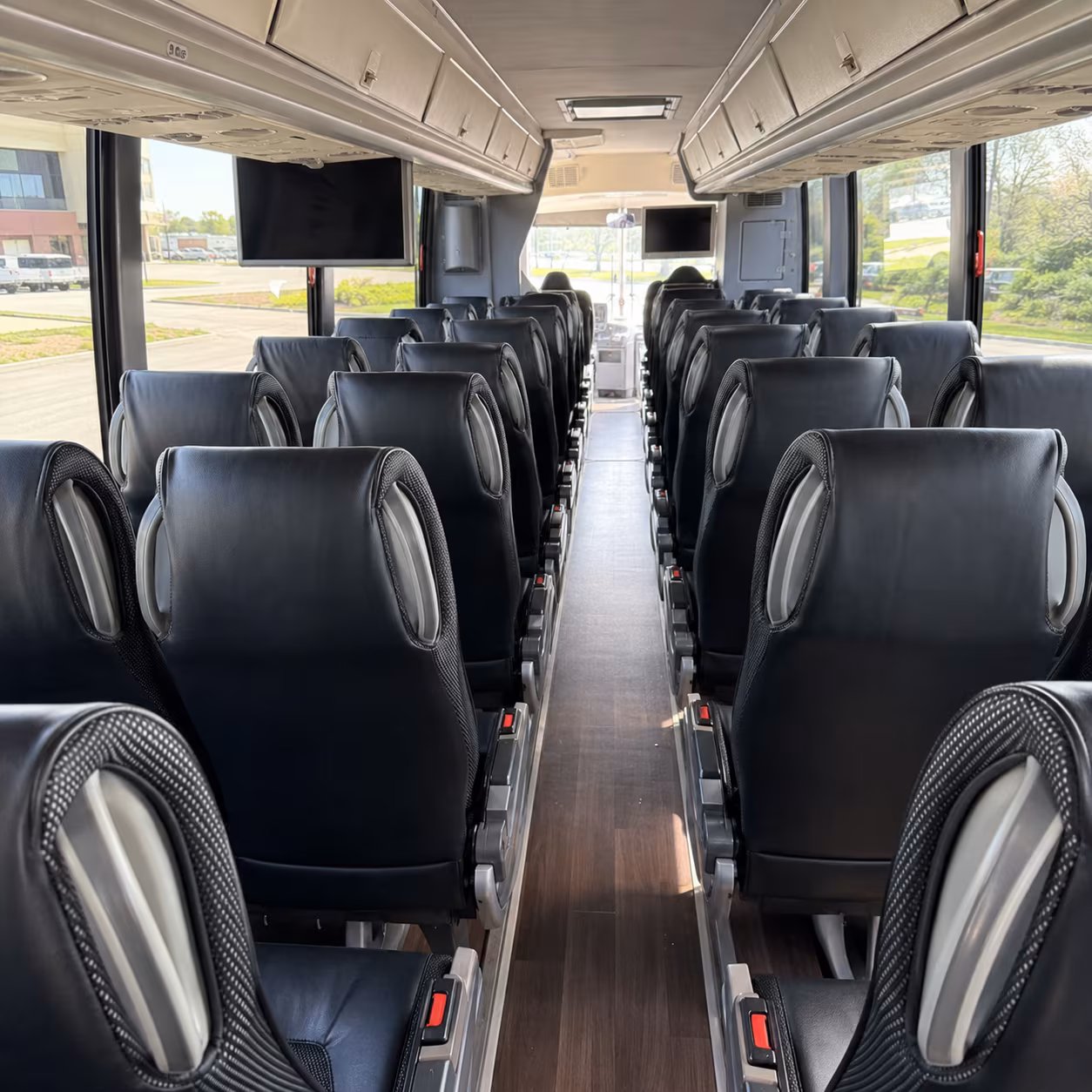 st petersburg charter bus rental interior